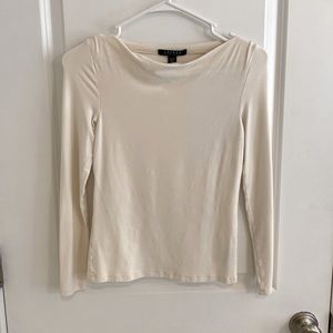 Ralph Lauren cream long sleeve shirt